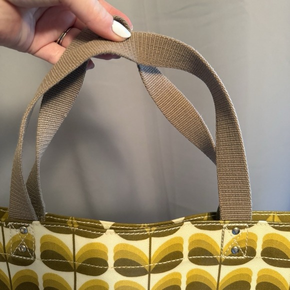 ORLA KIELY ETC Shadow Stem Print Laminate Canvas Large Tote Handbag Purse - Picture 4 of 12